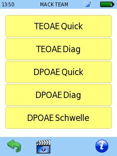 Senti & Sentiero OAE Menüauswahl